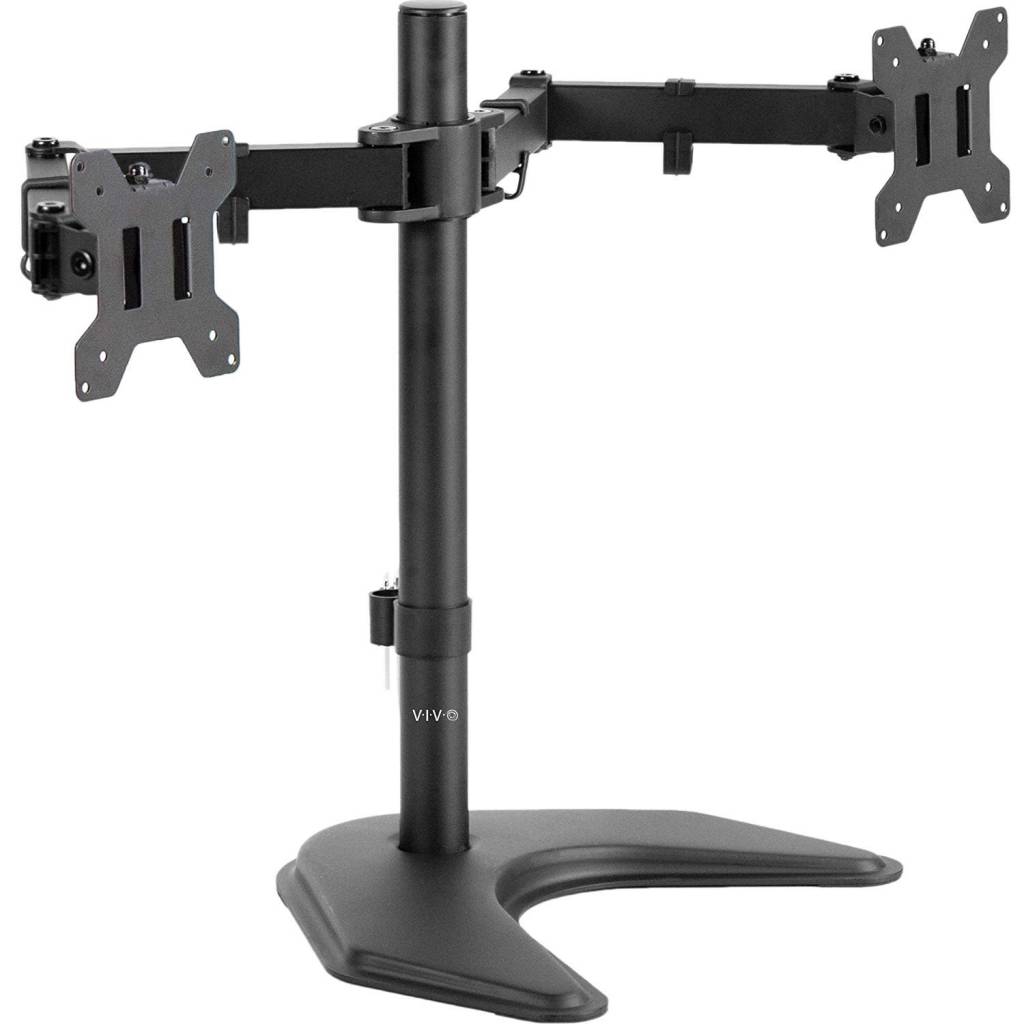 Dual LED LCD Monitor Free Standing Desk Mount with