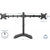 Dual LED LCD Monitor Mount Free Standing Desk Mount with Optional Bolt-through Grommet/Stand Heavy Duty Fully Adjustable fits Two Screens up to 27"