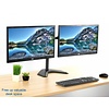 Dual LED LCD Monitor Mount Free Standing Desk Mount with Optional Bolt-through Grommet/Stand Heavy Duty Fully Adjustable fits Two Screens up to 27"
