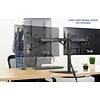 Dual LED LCD Monitor Mount Free Standing Desk Mount with Optional Bolt-through Grommet/Stand Heavy Duty Fully Adjustable fits Two Screens up to 27"