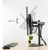 Dual LED LCD Monitor Mount Free Standing Desk Mount with Optional Bolt-through Grommet/Stand Heavy Duty Fully Adjustable fits Two Screens up to 27"