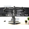 Dual LED LCD Monitor Mount Free Standing Desk Mount with Optional Bolt-through Grommet/Stand Heavy Duty Fully Adjustable fits Two Screens up to 27"