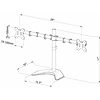 Dual LED LCD Monitor Mount Free Standing Desk Mount with Optional Bolt-through Grommet/Stand Heavy Duty Fully Adjustable fits Two Screens up to 27"