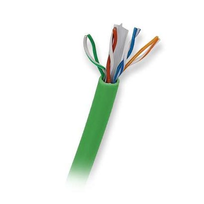 Ultra 500FT 350MHz Unshielded Twisted Pair CAT5e Patch Network Cable - 500FT, CAT5e, UTP, Green (Solid Cable)