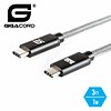 Gigacord Gigacord Black Armor 3Ft USB 3.1c Male to USB 3.1c Male, Fishnet Braiding, Black Aluminum Connectors