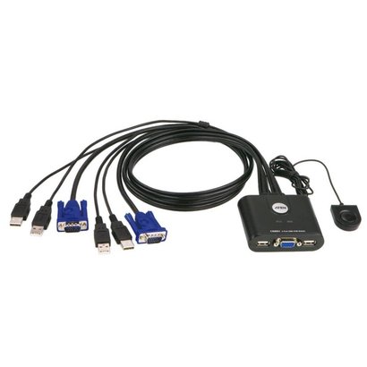 ATEN ATEN CS22U 2-Port USB VGA Cable KVM (Keyboard Video Mouse) Auto Switch