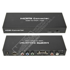Gigacord Gigacord HDMI to VGA and YPbPr Component + R/L Audio Converter v1.3 with Remote support 720P 1080P, Black