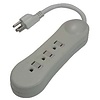 3-Outlet Power Strip, 125VAC 13Amp 0.66Ft