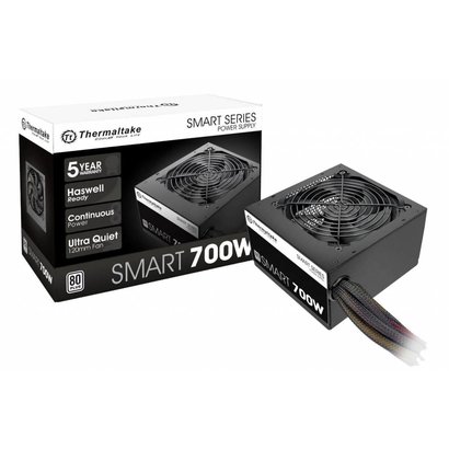 Thermaltake Smart Series 700W SLI / CrossFire Ready Continuous Power ATX12V V2.3 / EPS12V 80 PLUS Certified Active PFC Power Supply Haswell Ready PS-SPD-0700NPCWUS-W