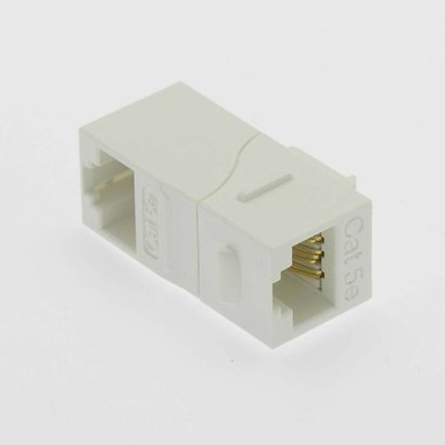 Cat5E Right Angle Keystone Coupler White