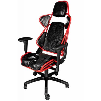 Cryo-PC Black and Red High Back Ergonomic Racing Style Swivel Gaming Chair