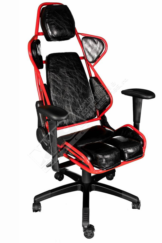 Black and Red High Back Ergonomic Racing Style Swivel