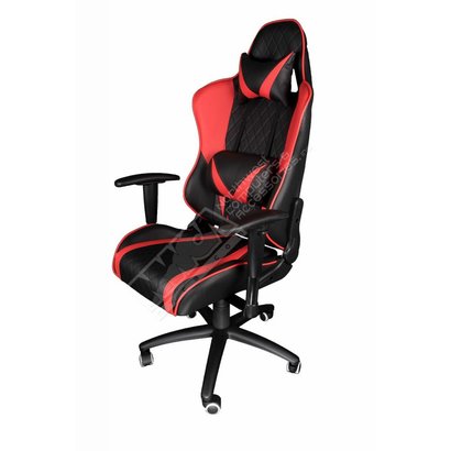 Cryo-PC Black and Red Leather Ergonomic Racing Style Swivel Chair