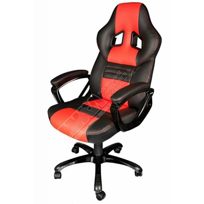 Cryo-PC Black and Red Leather High Back Ergonomic Swivel Gaming Chair