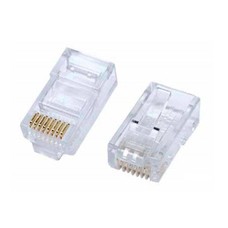 Bulk Bag of RJ45 Cat5e Crimp Connectors, for Solid or Stranded Wire (20 - 100 Pack)