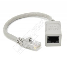 8" RJ45 Cat5e Crossover Adapter Male Female Extension, Gray (8 Inch)