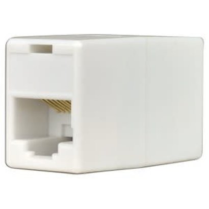 RJ45 Cat5e Cat6 Female to Female Ethernet Inline Coupler (White)