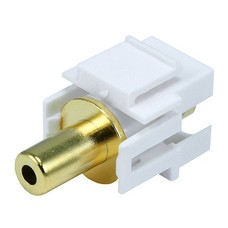 Keystone Jack - 3.5mm Stereo, Flush Type (White)