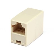 RJ45 Cat5 Ethernet Crossover Adapter Female Female, Beige