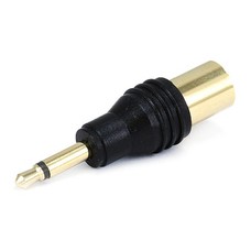 3.5mm Mono Plug to 9.5mm TV Plug Adaptor - Gold Plated