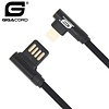 Gigacord 3Ft Gigacord iPhone Right-Angle, Right-Angle USB Charging Cable Black Nylon