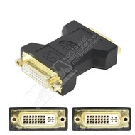 DVI-I 24+5 Female to Female Adapter Coupler Extender Connector F/F DVI, Black with Gold Plated Connectors (Analog or Digital)