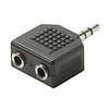 3.5mm 1M/2F Y Stereo Adapter