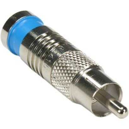 RCA Male Dual Shield RG6 Blue