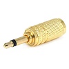 Metal 3.5mm Mono Plug to 3.5mm Mono Jack Adapter Gold Plated