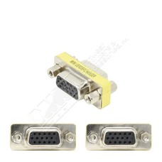 VGA Gender Changer Coupler Adapter, HDDB15 Female/Female, Slim Style