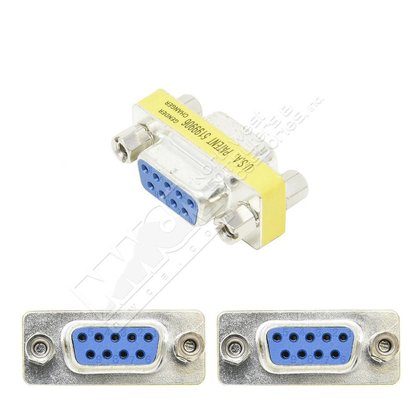 DB9 Female Female Slim Gender Changer Adapter Serial RS232 Coupler