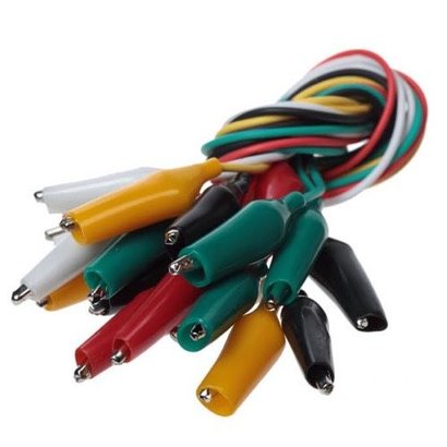Alligator Clip Set 2.5in 5-Lead 20 AWG Color Coded 2ft