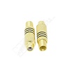 RCA Female Plug Metal Gold Plated w/Spring Black