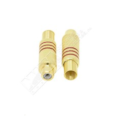 RCA Female Plug Metal Gold Plated w/Spring Red