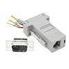 DB9-Male to RJ11/12 (6 wire) Modular Adapter, Gray