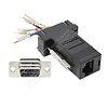 DB9 Female to RJ45 Modular Adapter, Black