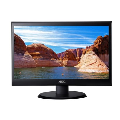 AOC AOC e2050Swd Black 20" 5ms Widescreen LED Backlight LCD Monitor, 200 cd/m2 20,000,000:1, VESA Mountable, VGA & DVI-D Inputs
