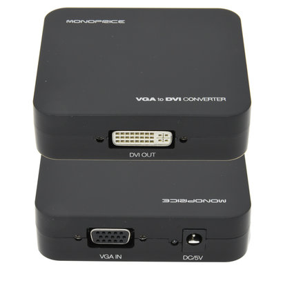 Monoprice VGA to DVI Converter, Powered 5V 2A Adapter Included