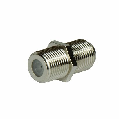 F-Type Dual Female Inline Coupler w/Washer & Nut