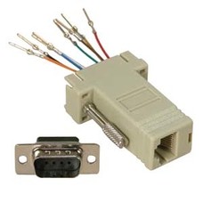 DB9 Female to RJ45 Modular Adapter, Gray
