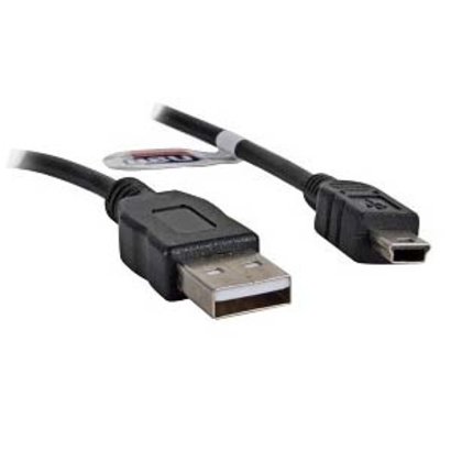 15 Foot USB 2.0 A Male to Mini B 4pin USB-Male Cable, Black
