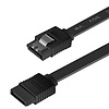 18" SATA 6Gbs Cable w/Locking Latch, Straight to Straight, Black