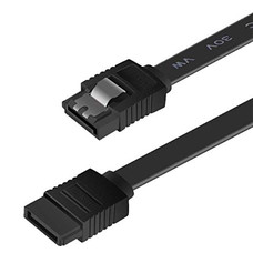 18" SATA 6Gbs Cable w/Locking Latch, Straight to Straight, Black