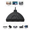 3 Port 3x1 HDMI Switch with Built-in HDMI 20cm Cable, Black, Non Powered