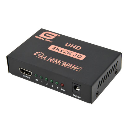 Gigacord Gigacord 1x4 HDMI 4-Port Powered Splitter 1080p HD 4K HDTV (will not bypass HDCP)