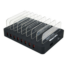 Gigacord Gigacord 8-Port USB Charging Station Hub Cradle 8-Ports 2.4a, 96W 19.2A Total, Black