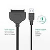 Dual USB 3.0 to SATA Adapter Cable Up to 5Gbps with USB 2.0 Power Cable support Big Capacity SSD and External Laptop 22 Pin 2.5" Hard Drive