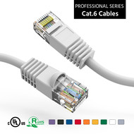 Cat6 UTP Ethernet Network Booted Cable 24AWG Pure Copper, White (Choose Length)