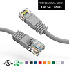 Cat5e UTP Ethernet Network Booted Cable 24AWG Pure Copper, Gray (Choose Length)