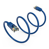Cat5e UTP Ethernet Network Booted Cable 24AWG Pure Copper, Blue (Choose Length)